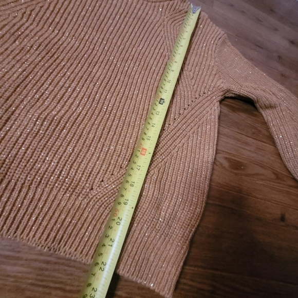 H&M tan gold chunky sweater size M - Picture 4 of 7